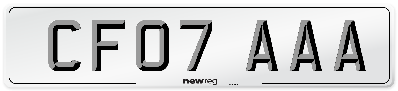 CF07 AAA Number Plate from New Reg